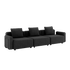 Cobana Lounge Sofa in black with armrest, three-seater outdoor sofa with clean Scandinavian design.