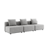 Cobana Lounge Sofa 3-seater in Cobana Sand Melange without armrest or pouf, outdoor modular design