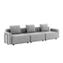 Cobana Lounge Sofa in Cobana Sand Melange with armrest, three-seat outdoor modular design with cushions