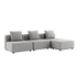 Cobana Lounge Sofa in Cobana Sand Melange with pouf, modular outdoor seating with clean Scandinavian lines
