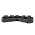 Cobana Lounge Sofa 5-seater corner sofa in Cobana Grey with armrest, modular outdoor seating with cushions