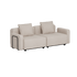 sackit Cobana outdoor two seater lounge sofa in beige with two cushions and clean Scandinavian lines