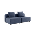 Kirra Indigo Cobana Lounge Sofa 2-seater without armrest or pouf, outdoor modular design with cushions