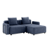Kirra Indigo Cobana Lounge Sofa with armrest and pouf, modular outdoor seating with cushions
