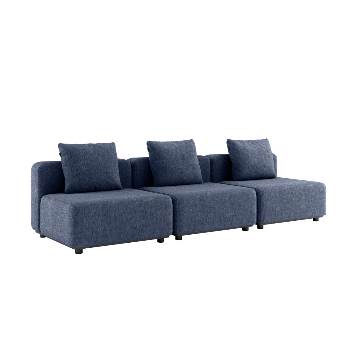 Kirra Indigo Cobana Lounge Sofa 3-seater outdoor modular sofa without armrest or pouf