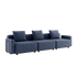 Kirra Indigo Cobana Lounge Sofa with armrest, three-seat outdoor modular sofa with cushions