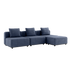 Kirra Indigo Cobana Lounge Sofa 3-seater with pouf, modular outdoor sofa without armrest