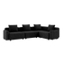 Cobana Lounge Sofa 4-seater corner outdoor sofa in black with armrest and modular design