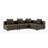 Cobana Lounge Sofa 4-seater corner outdoor sofa in Cobana Brown without armrest with cushions