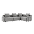 Cobana Lounge Sofa 4-seater corner outdoor sofa in Cobana Sand Melange with armrest, powder-coated aluminum frame and cushions.