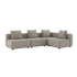 Kirra Sand Cobana Lounge Sofa 4-seater corner outdoor sofa without armrest with powder-coated aluminum frame