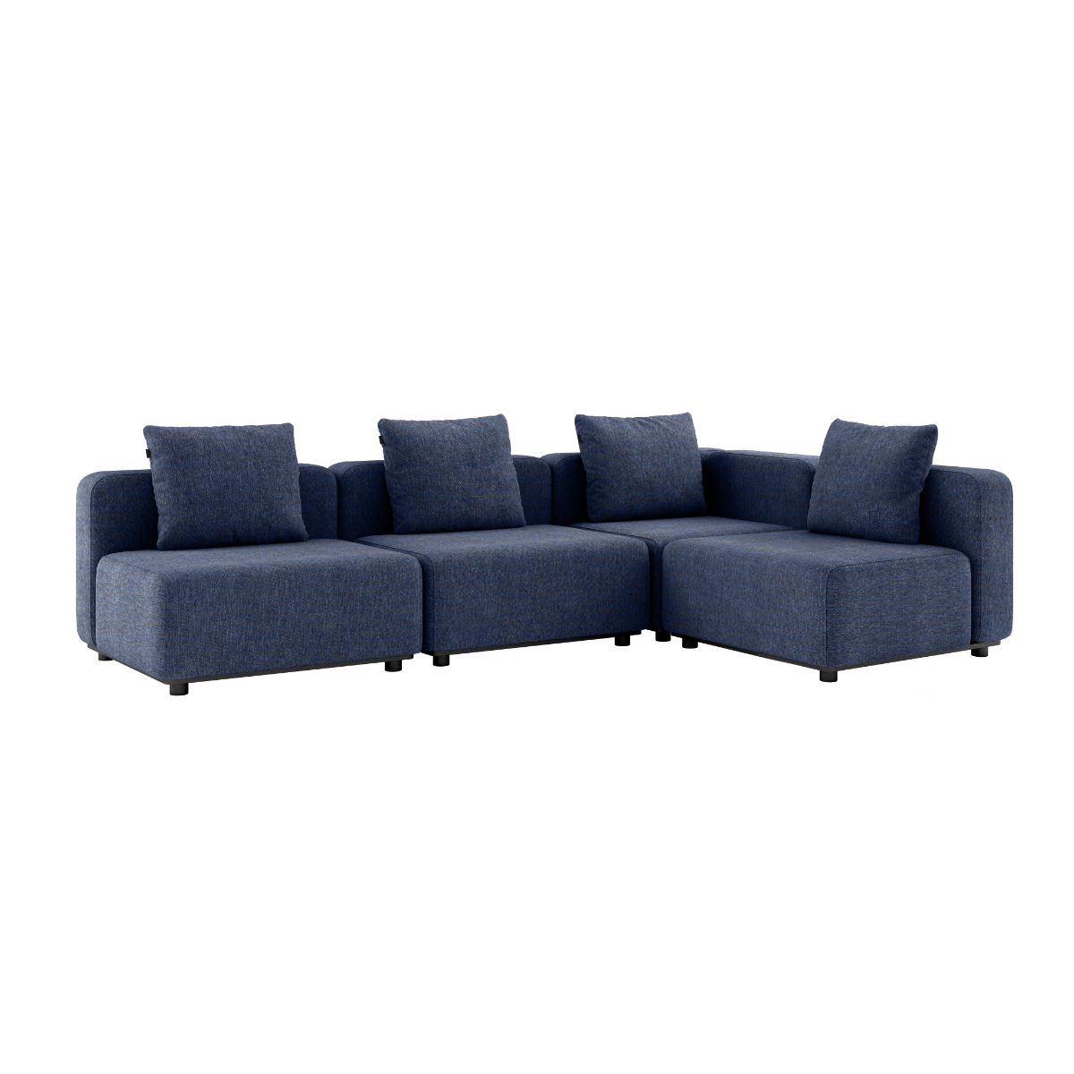 Kirra Indigo Cobana Lounge Sofa 4-seater corner outdoor sofa without armrest with cushions