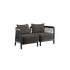 Kirra Lounge Sofa 2-seater in Kirra Noir with aluminum frame and olefin cushions outdoors
