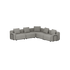 Grey five seater modular corner sofa from sackit designed for outdoor Scandinavian lounging and Nordic weather