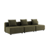 Kirra Olive Cobana Lounge Sofa 3-seater without armrest or pouf, outdoor modular design