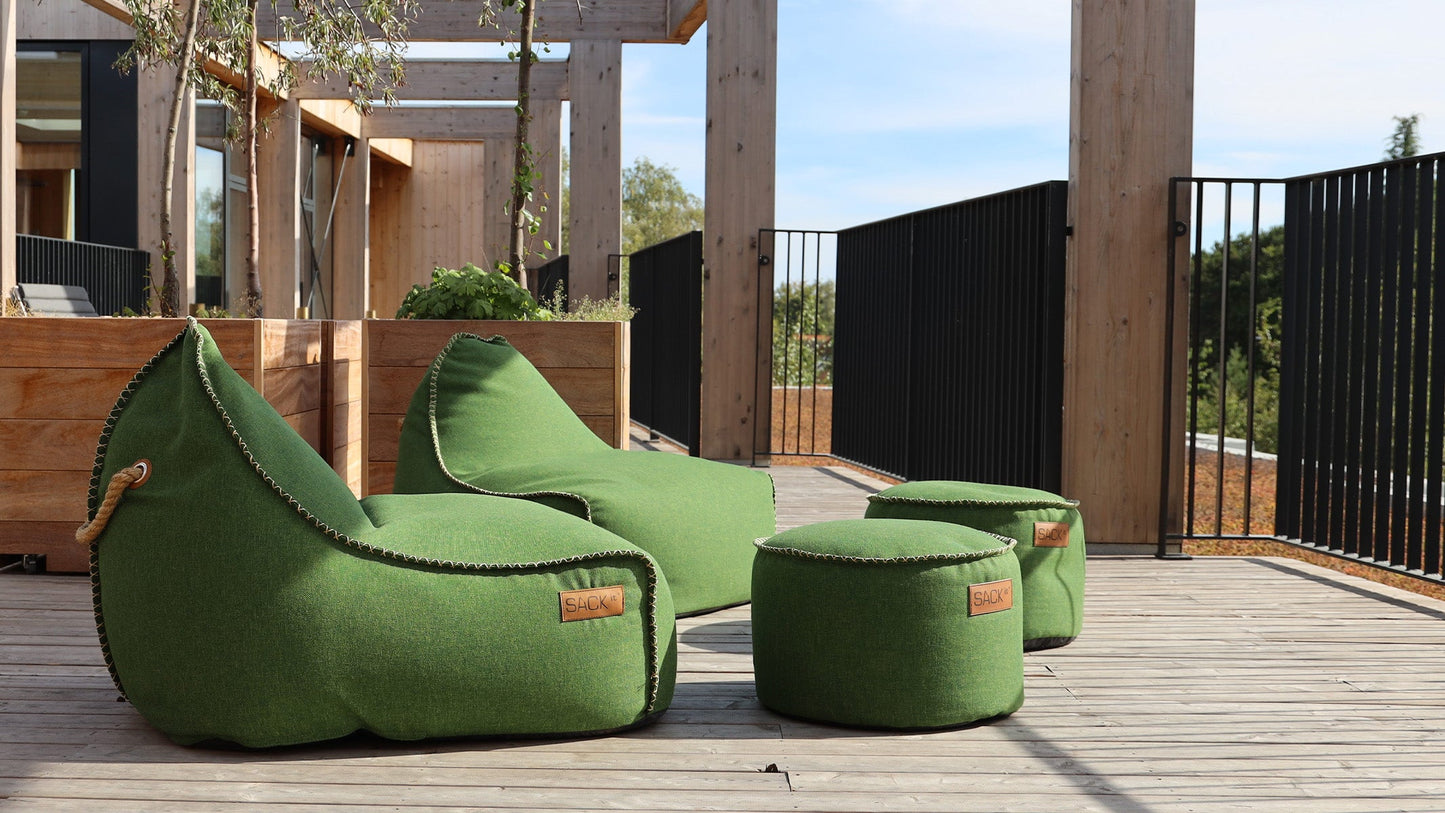 Cobana Lounge Chair & Pouf - Bean bag chair with pouf for indoor and outdoor use