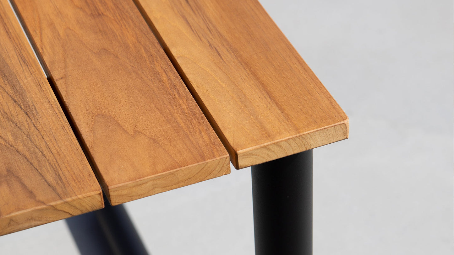 Patio Dining Table - 210x90 - Outdoor Dining Table in teak wood and aluminum