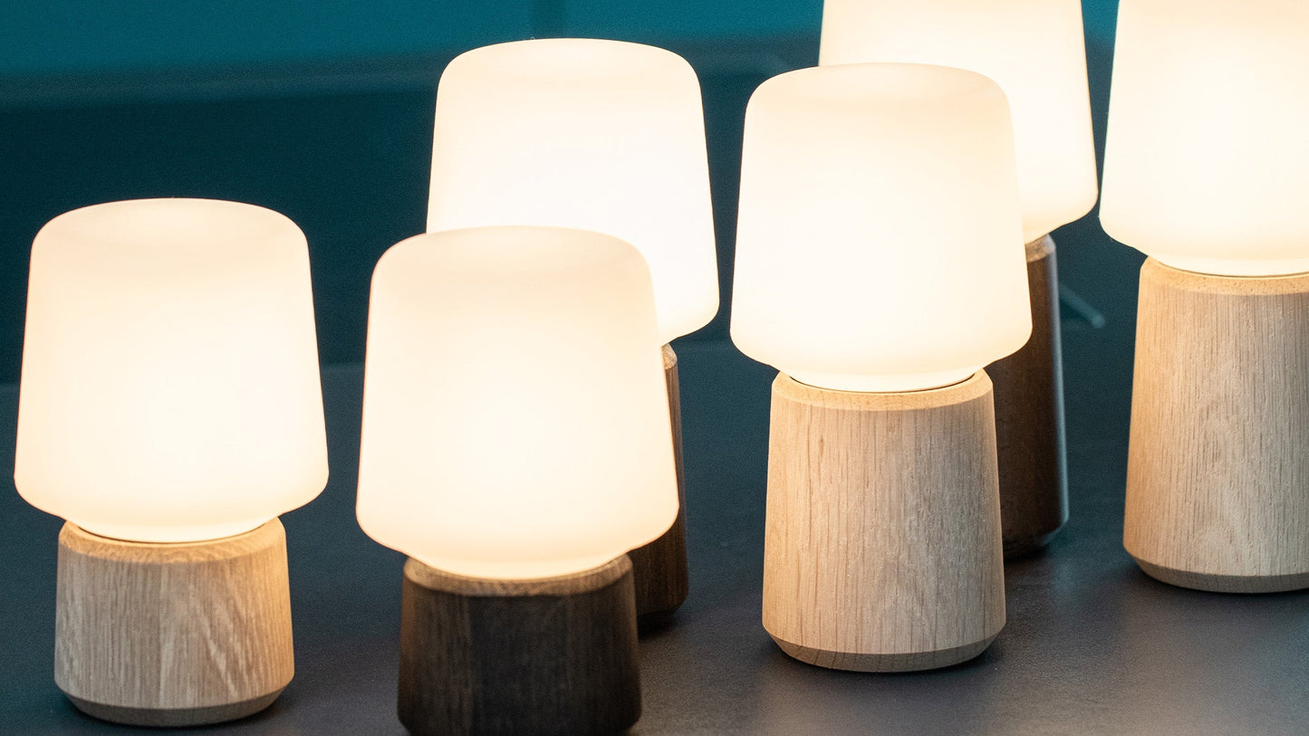 Ambience - Lamp Intelligent+ & Oslo base - Indoor lamp with base in oak