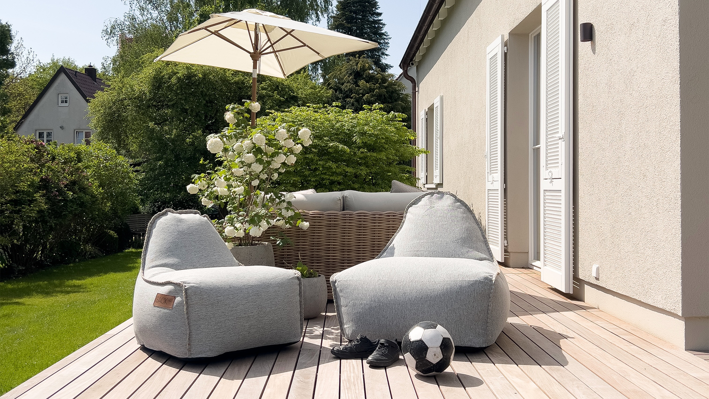 Cobana Lounge Chair & Pouf - Bean bag chair with pouf for indoor and outdoor use