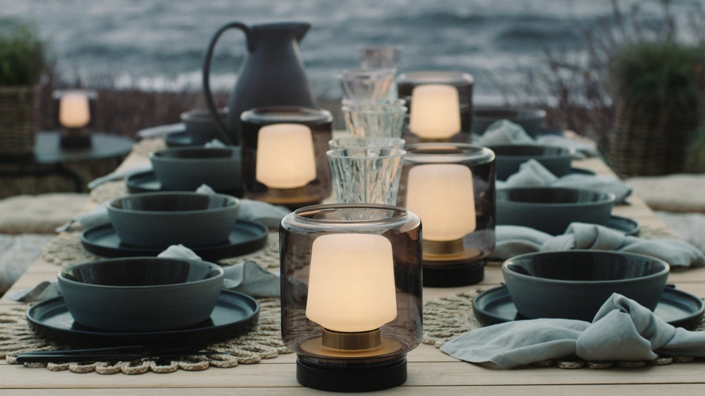 Ambience - Lamp Intelligent+ & New York base - Indoor/Outdoor lamp with glass lantern