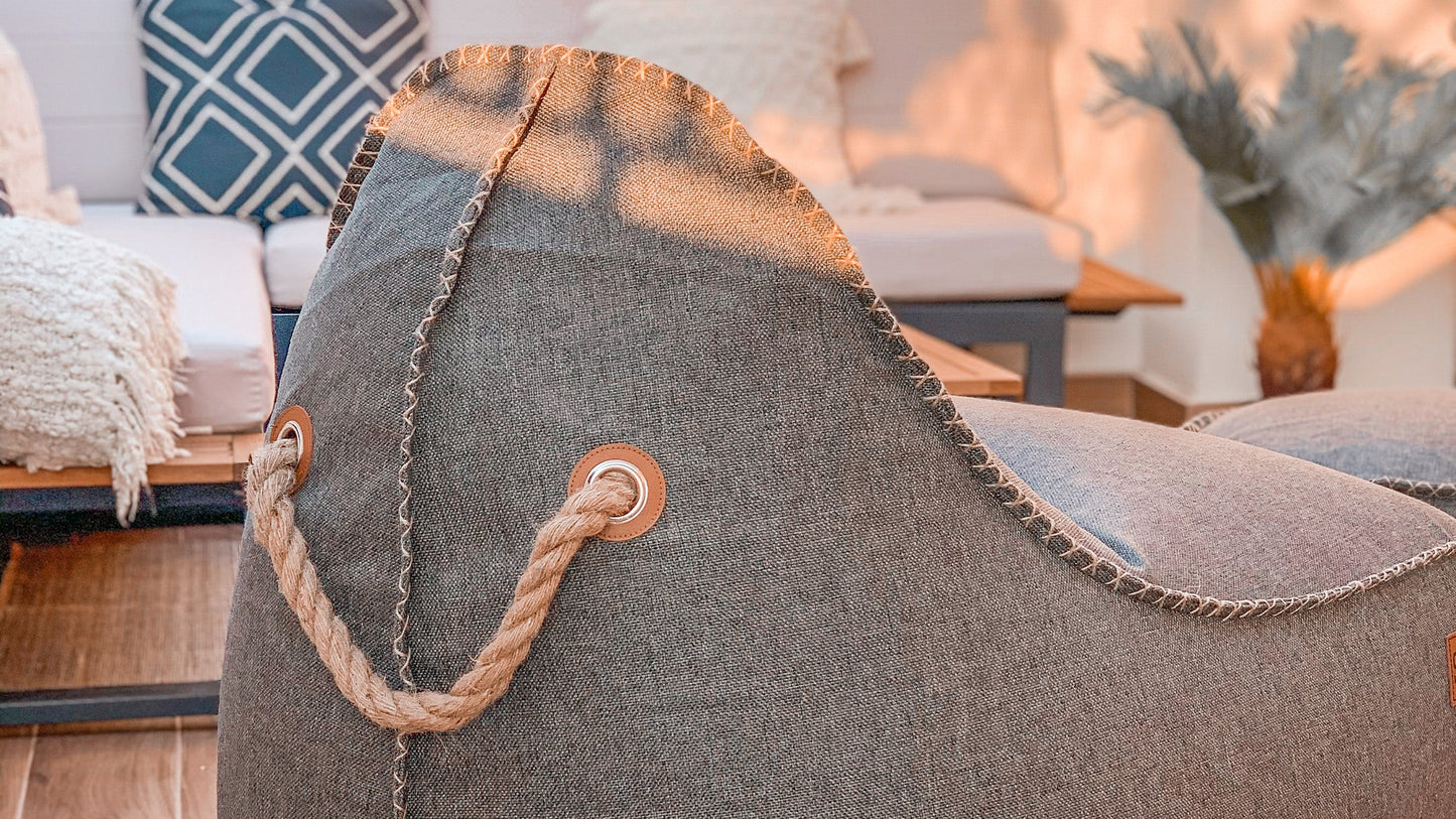 Cobana Lounge Chair & Pouf - Bean bag chair with pouf for indoor and outdoor use