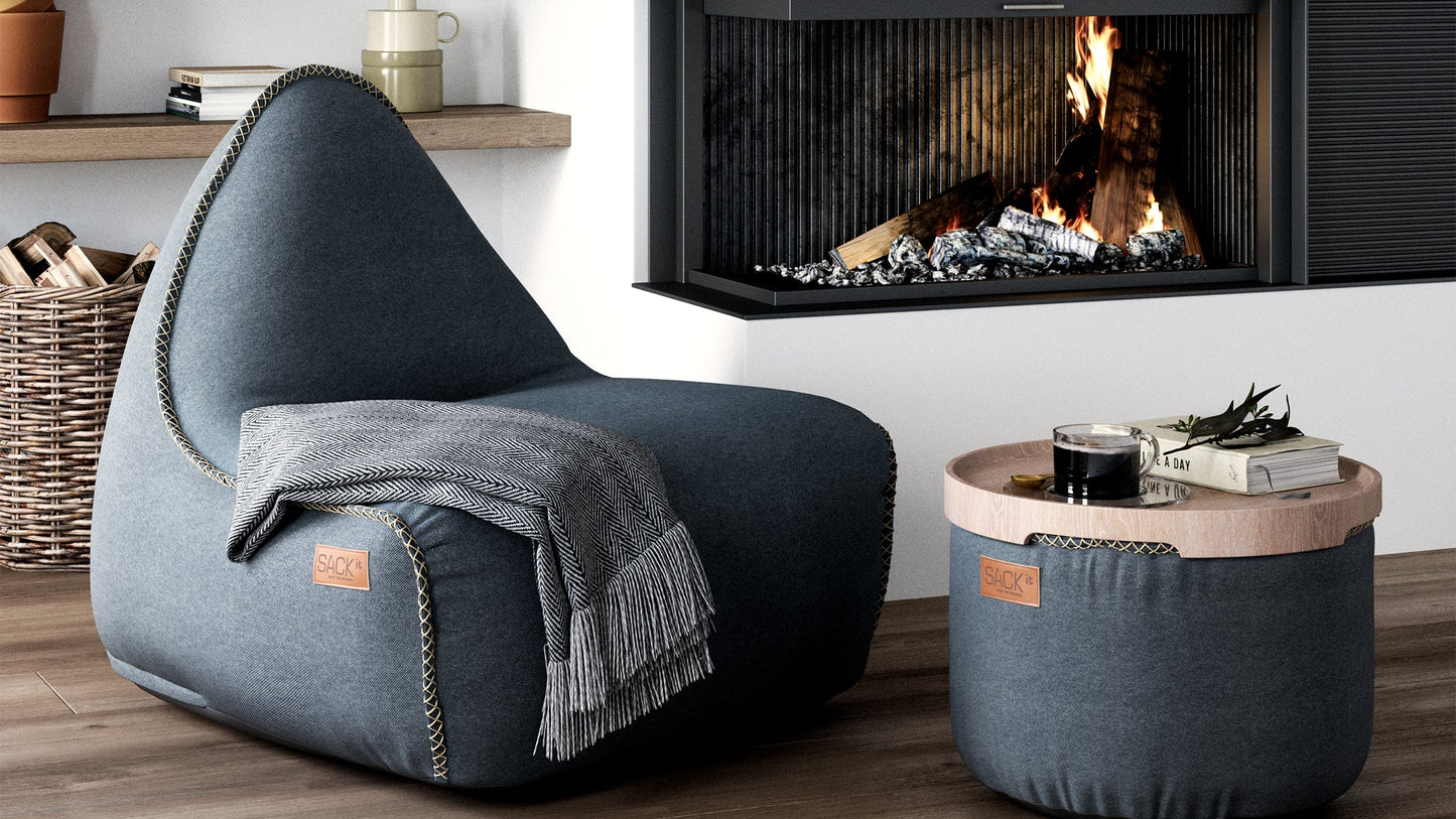 Canvas Lounge Chair - Bean bag chair for indoor use