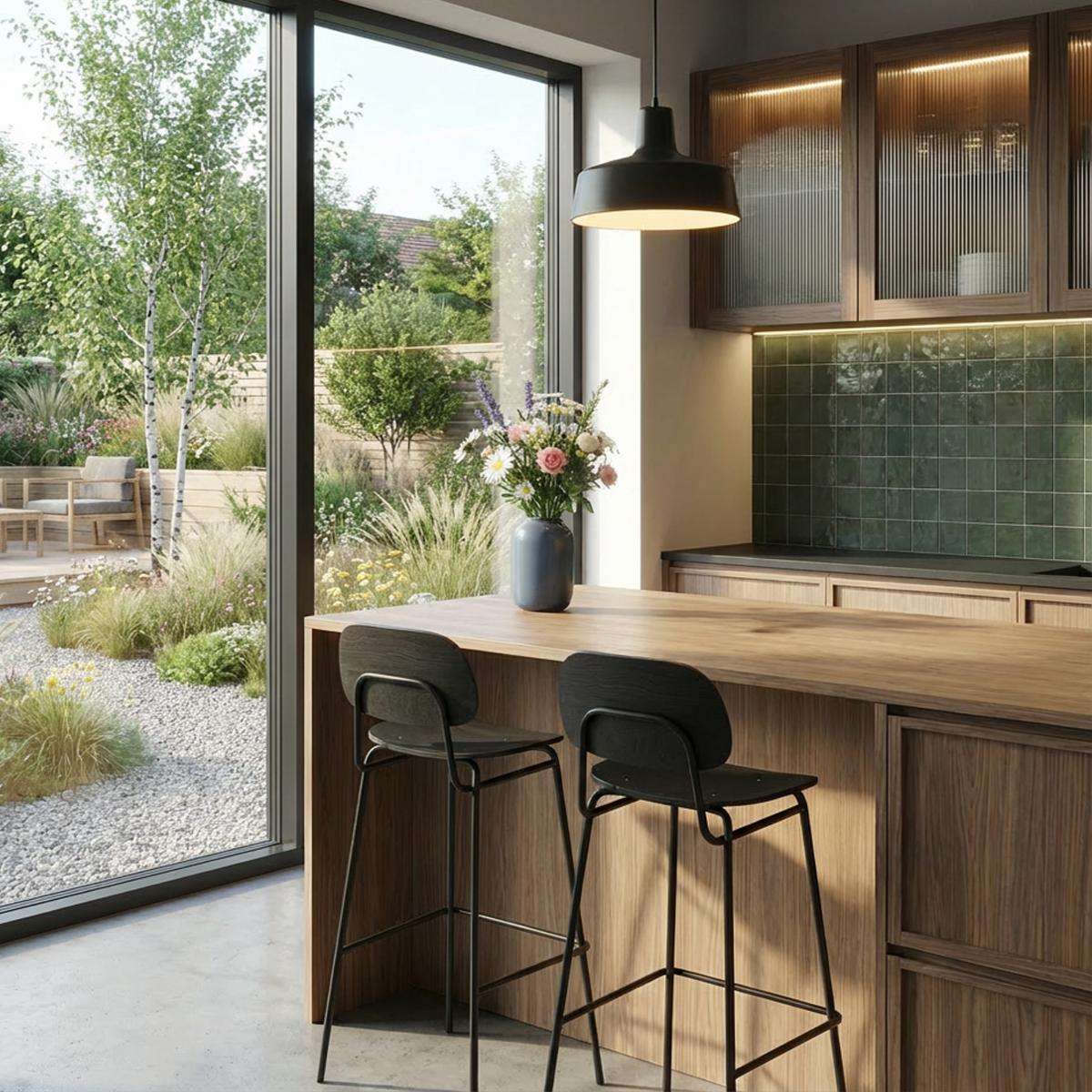 Frame Bar Stool - Wood w/backrest