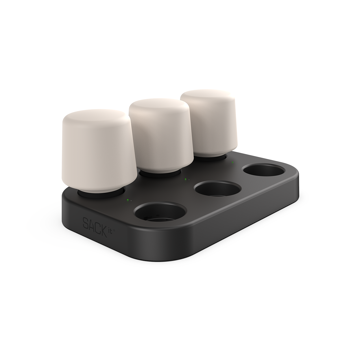 Ambience multiple charging station in black for Lamp Intelligent lamps on white background