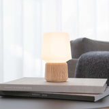 Ambience Lamp Intelligent+ with Oslo base in natural oak wood, size 5, indoor Bluetooth-controlled lamp