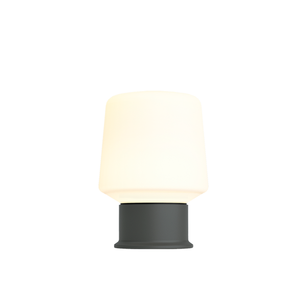 Ambience Lamp Intelligent+ in anthracite with a rounded shade and compact base, suitable for indoor and outdoor use