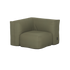 Sand weather resistant cover fitted over a Soft Sofa outdoor corner seat to protect it from wind and weather during winter storage