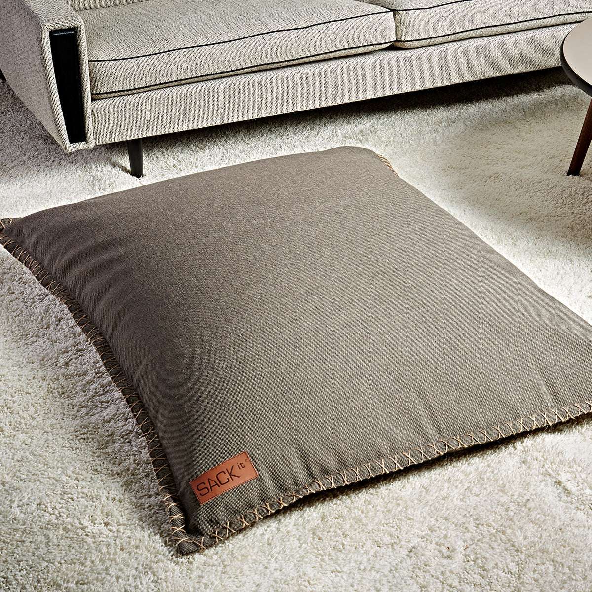 Cobana Beanbag in Cobana Grey, large indoor and outdoor water-repellent lounge chair with a soft shape