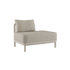 Cream Kirra open end lounge sofa with back cushion on a light frame for weather resistant outdoor seating by sackit