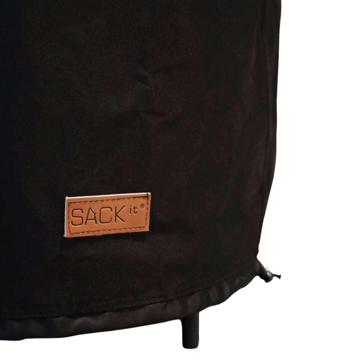 Black water-repellent elastic cover for Patio Serving Table Ø55 designed for outdoor protection.