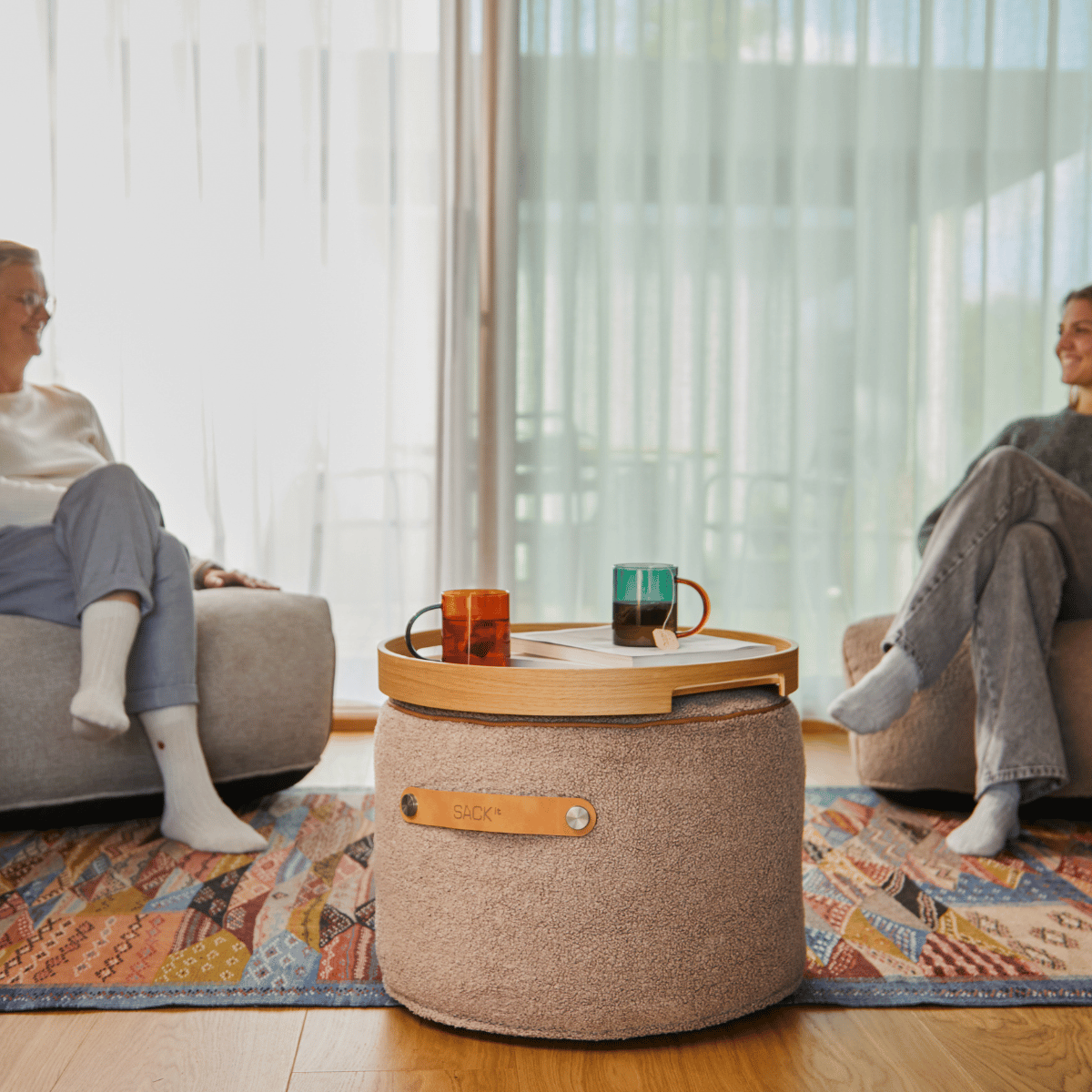 sackit Pouf Indoor - Indoor pouf for footrest or side table