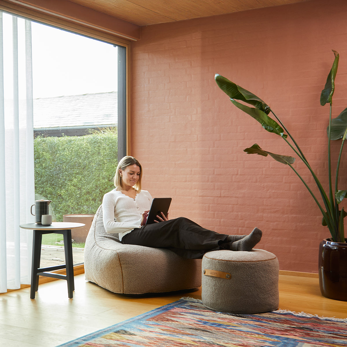 sackit Pouf Indoor - Indoor pouf for footrest or side table