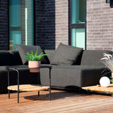Cobana Lounge Sofa 5-seater corner outdoor sofa in black with modular design and cushions