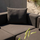 Cobana Lounge Sofa 4-seater corner outdoor sofa in black with no armrest and clean Scandinavian design