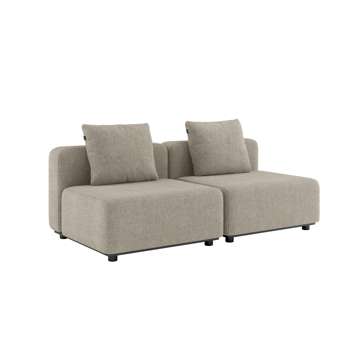 Sand two module lounge sofa with matching back cushions by sackit - Europe