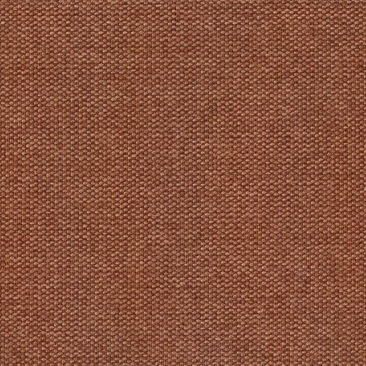 Square fabric sample in terracotta color on a white background.