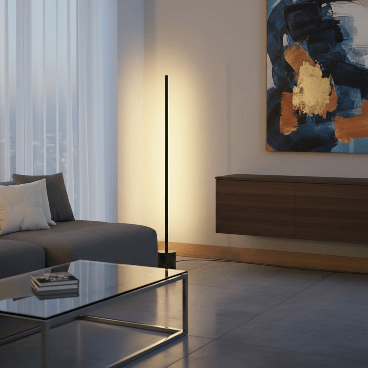 EXPO 120 Black - Floor lamp with adjustable vertical light