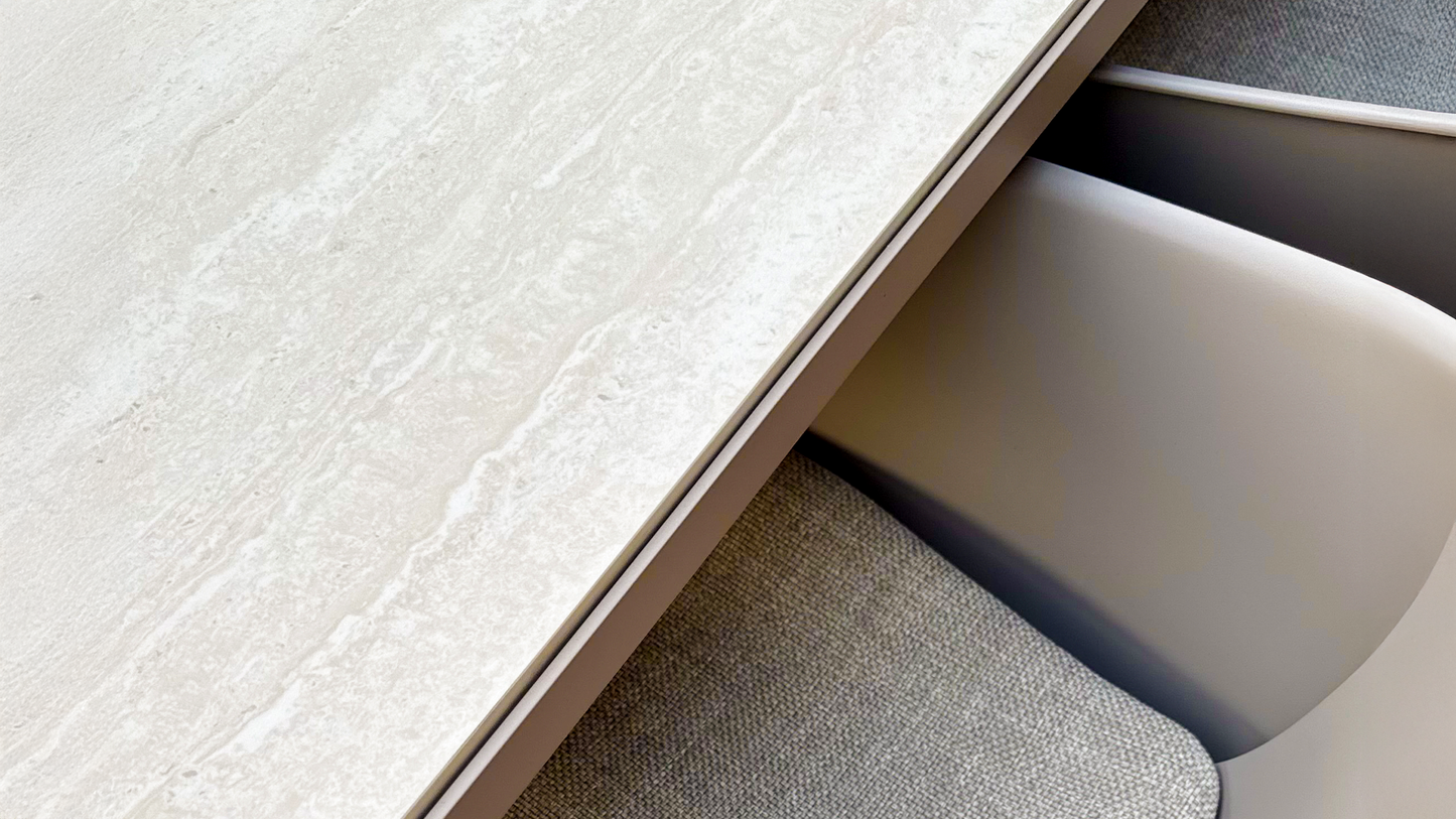 Kirra Dining Table 210x90 Ceramic - Outdoor dining table for 6 people in ceramic and aluminium