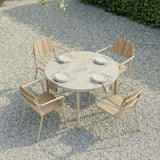 Kirra Dining Table Ø110 Ceramic & 4 Kirra Patio Chair