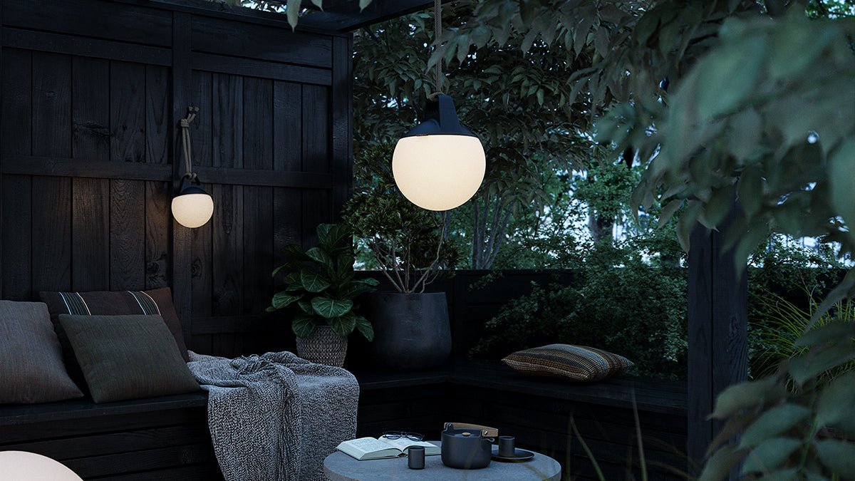 Patio Accessory Stand Ø22 + Light 250 - Indoor/outdoor Accessory Stand with lamp