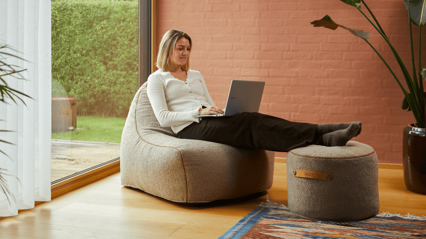 SACKit Pouf Indoor - Indoor pouf for footrest or side table