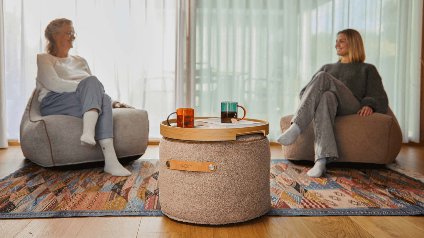 SACKit Pouf Indoor - Indoor pouf for footrest or side table