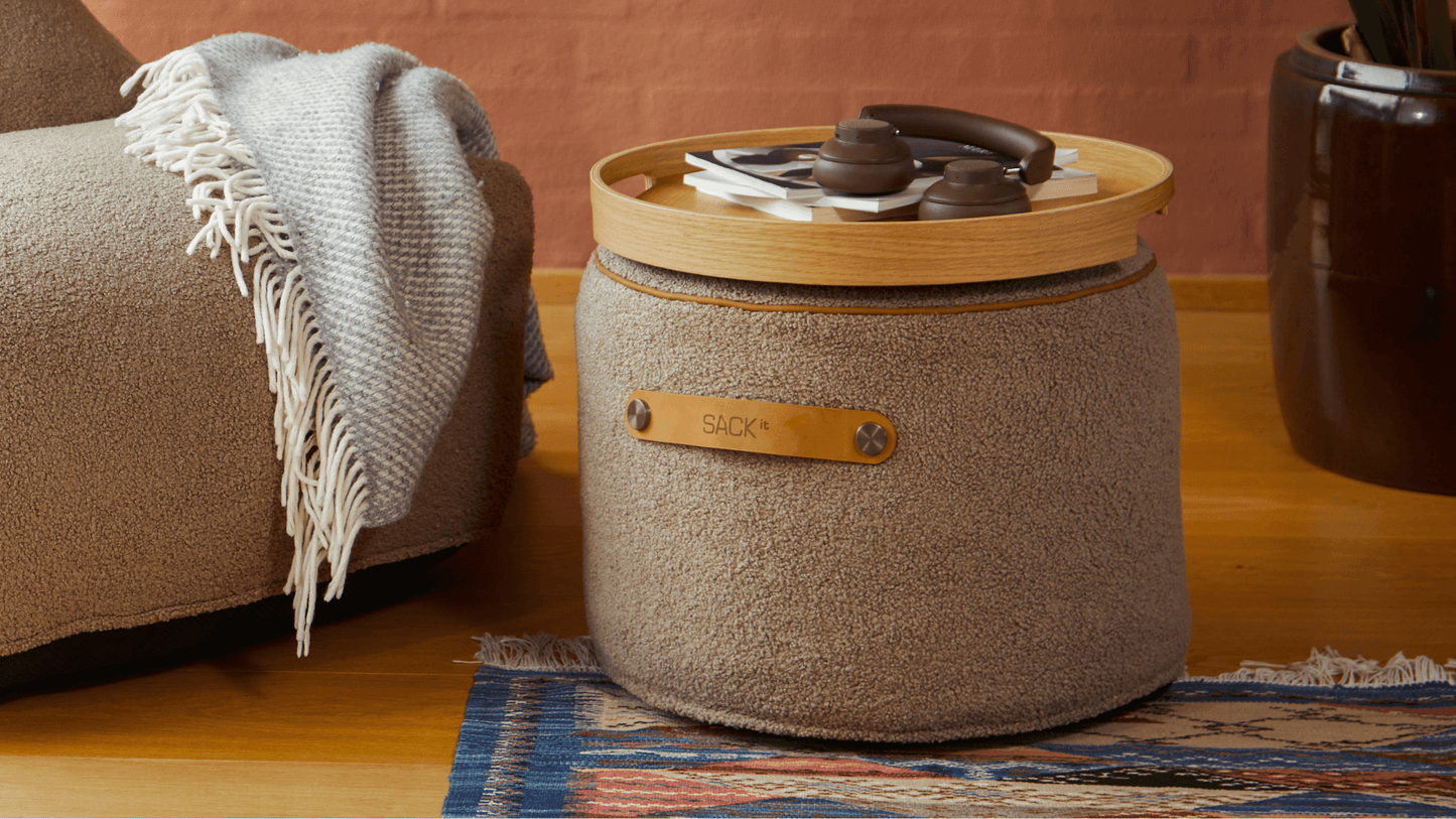SACKit Pouf Indoor - Indoor pouf for footrest or side table