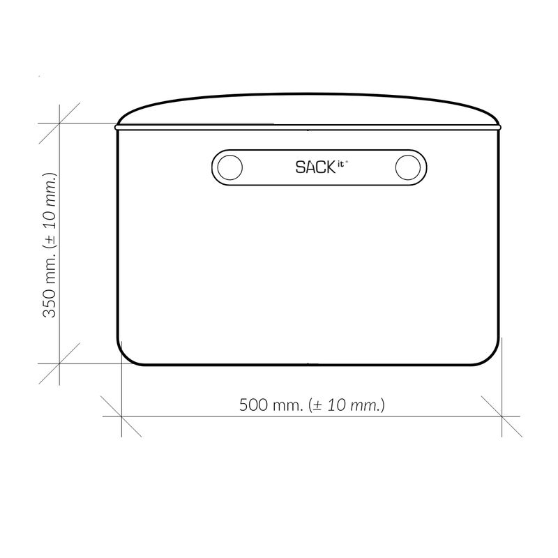 Round SACKit Pouf Indoor in soft fabric with non-slip bottom and side handle, ideal for footrest or small table use.