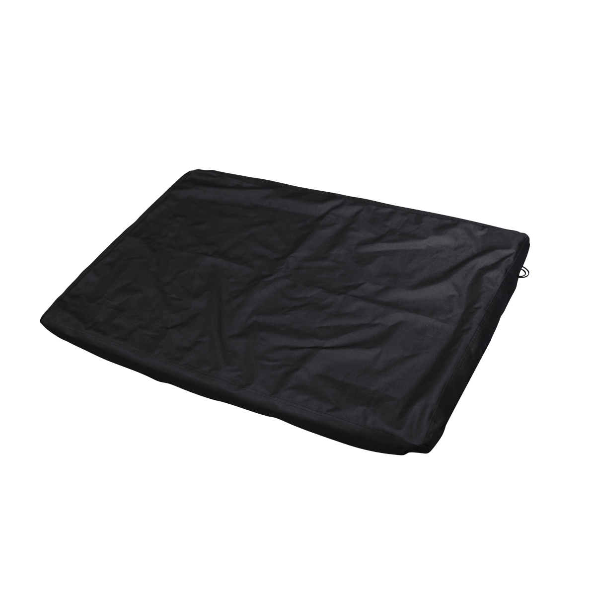 Black water repellent weather resistant cover for a Cobana Lounge Sofa chaise or pouf module by sackit protecting outdoor furniture from wind and rain