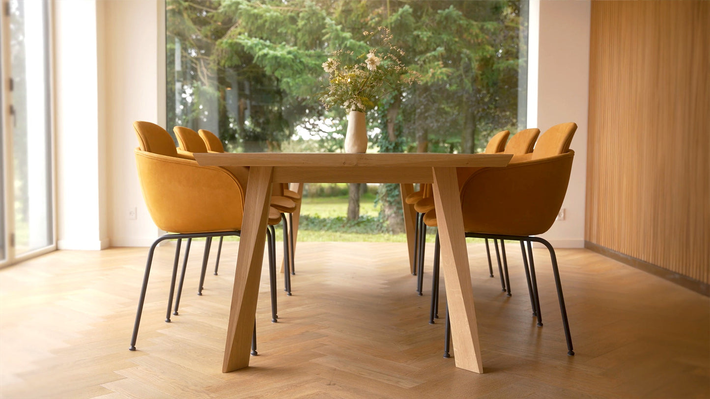 Edge Dining Table - 240x100 cm - Indoor oak dining table